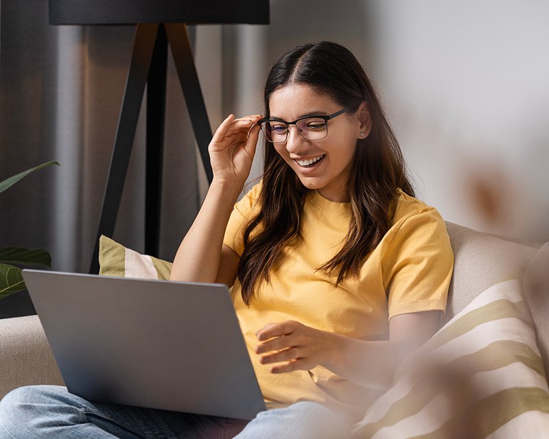 Young college graduate having an online therapy session in California to find help with life transitions